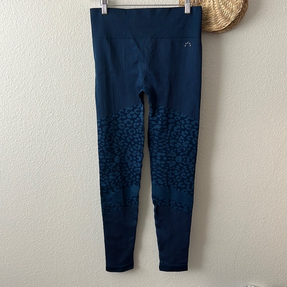 Varley Navy Leopard Print Leggings